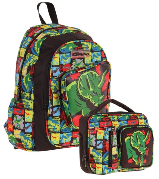 Kaukko Kids 3D Gergedan Detaylı Okul Çantası (L5263) ve Thermo Beslenme Çantası (L7263) Seti - Erkek Çocuk ürün görseli