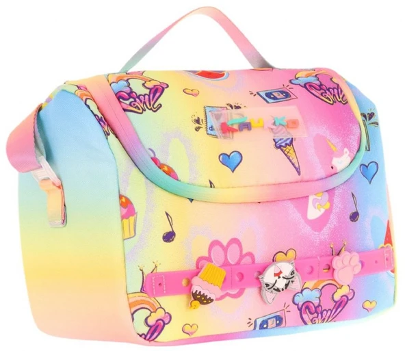 Kaukko Kids Isı Yalıtımlı, Silikon Aksesuarlı Beslenme Çantası - Mavi Sarı - Kız Çocuk - L7244 ürün görseli