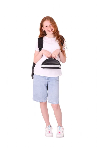 Kaukko Magic Dreams Okul Sırt Çantası ve Şeffaf Kalem Çantası Seti - Kız Çocuk - Siyah - Resim 4