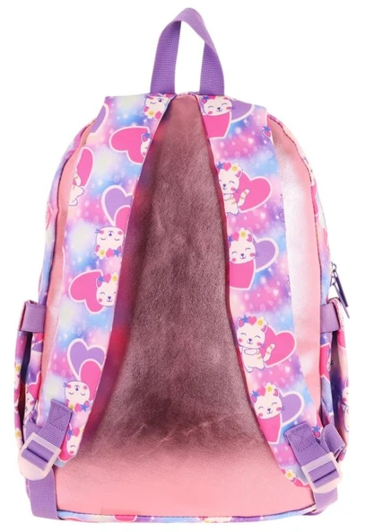 Kaukko Kids Kedi Şekilli Kız Çocuk Dört Gözlü Okul Çantası - L5219 - Resim 3