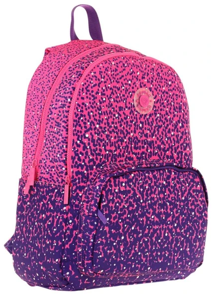 Kaukko Dots Kız Çocuk Üç Bölmeli İlkokul ve Ortaokul Çantası - Mor Nokta Desenli - K1806 ürün görseli