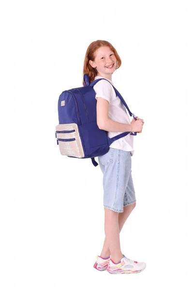 Kaukko Magic Dreams Kız Çocuk Dört Bölmeli Lacivert Okul Sırt Çantası (İlkokul+Ortaokul) - K1814 - Resim 4