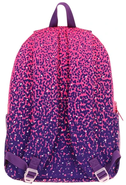 Kaukko Dots Kız Çocuk Üç Bölmeli İlkokul ve Ortaokul Çantası - Mor Nokta Desenli - K1806 - Resim 3