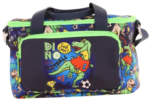 Kaukko Kids Thermo Isı Yalıtımlı Erkek Çocuk Dinazor Lacivert Yeşil Beslenme Çantası L7266 (İki Bölmeli) - Resim 2