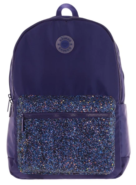 Kaukko Bright Kız Çocuk Taşlı Lacivert Üç Bölmeli Okul Çantası - K1808 - Resim 2