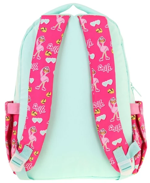 Kaukko Toys Kız Çocuk 3D Flamingo Şekilli İlkokul ve Günlük Sırt Çantası - Kırmızı Yeşil - L5235 - Resim 3