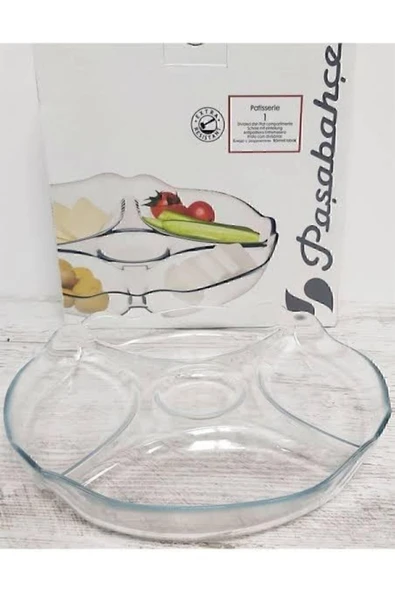 10467 Bölmeli Çerez Ve Kahvaltı Tabağı & Basic*25 Cm - Resim 2