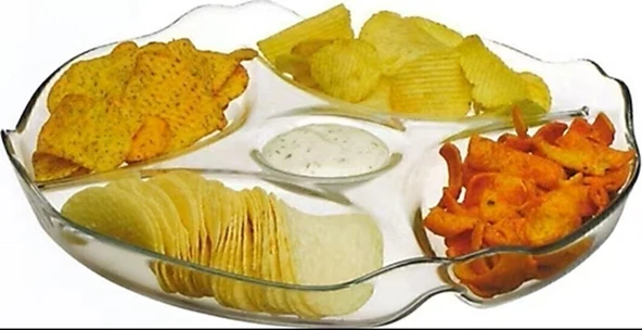 10467 Bölmeli Çerez Ve Kahvaltı Tabağı & Basic*25 Cm - Resim 4