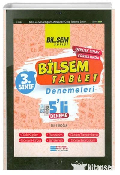 3.Sınıf Bilsem Tablet 5`li Deneme Evrensel İletişim Yayınları ürün görseli 1