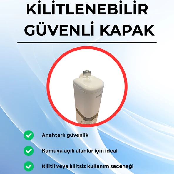 Mulpex 480 ml Beyaz Duvara Monte Sıvı Sabun Dispenseri | Premium Kalite ABS Gövde, Anahtarlı, Şık ve Güvenli - 5