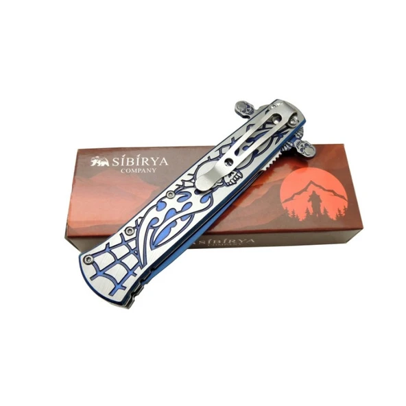 Sibirya Kurukafa Blue Çakı Marka:Sibirya Ürün Kodu: S-2079L 22 CM - Resim 2