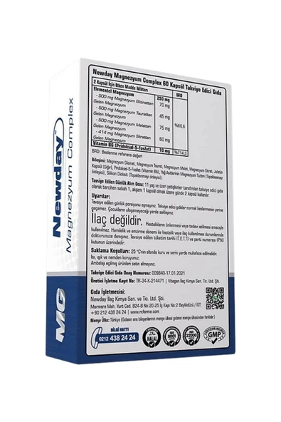 Newday Magnezyum Complex 60 Kapsül - Resim 2