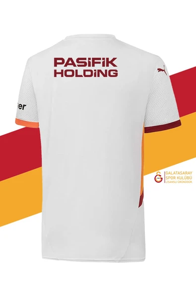 Galatasaray Orijinal Lisanslı 2024/25 5 Yıldızlı Beyaz Deplasman Taraftar Forma + Şal Kaşkol Set Hediyelik Ahşap Kutulu - Resim 6