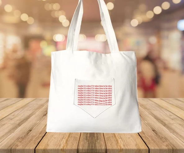 Baskılı Piknik ve Deniz Cepli Fermuarlı Çanta - Beyaz ürün görseli