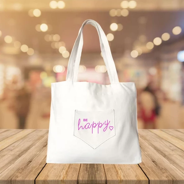 Baskılı Piknik ve Deniz Cepli Fermuarlı Çanta - Beyaz ürün görseli