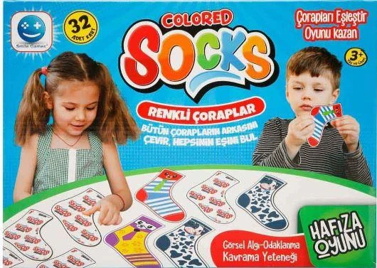 Renkli  Çoraplar Hafıza Oyunu Smile Games