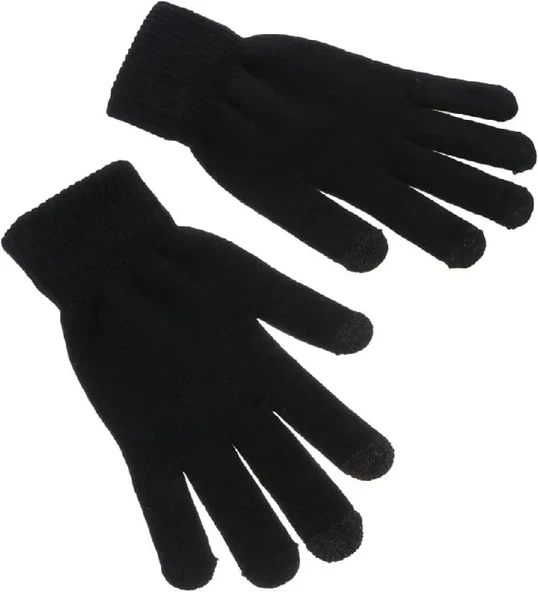 Erkek Triko Dokuma Eldiven - Siyah ürün görseli