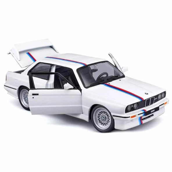 21100 Burago 1:24 BMW M3 1988 Model Araba - Resim 4