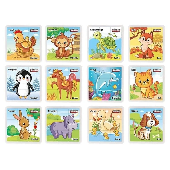 03 355 ANIMAL SERIES PUZZLE SET - Resim 4