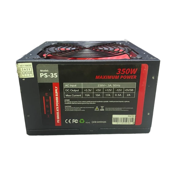350 WATT POWER SUPPLY 12 CM FANLI GÜÇ KAYNAĞI 2 EL YENİLENMİŞ ÜRÜN - 3