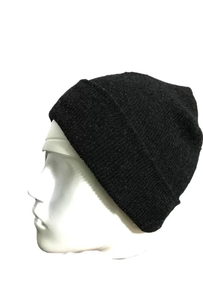 Kışlık Tam Kalıp Çocuk Triko Bere - Siyah ürün görseli