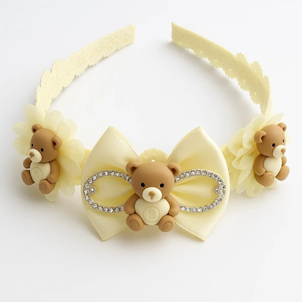 Ayıcıklı Kız Çocuk Taç ürün görseli 1