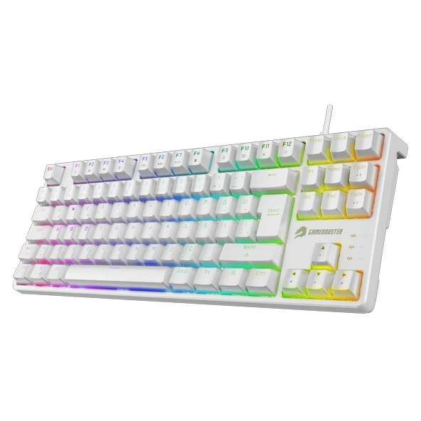 GAMEBOOSTER G23 Enigma TKL Rainbow Aydinlatmali Red Switch Mekanik Beyaz Oyun Klavyesi - 2