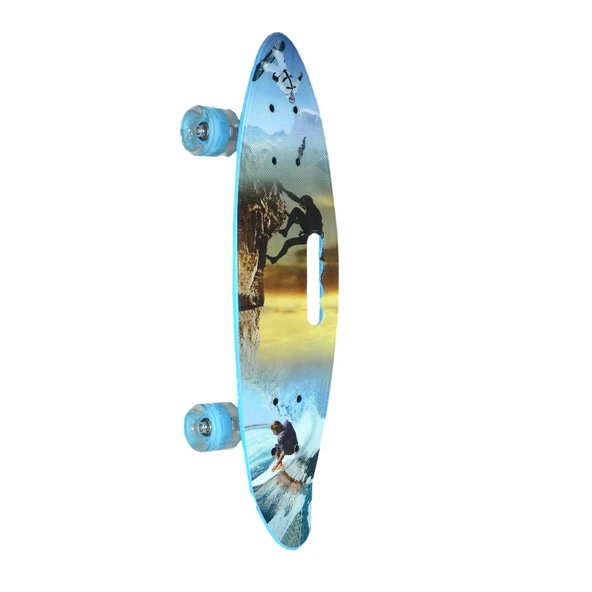 885 Desenli Orta Boy Işıklı Kaykay 60 cm - 3