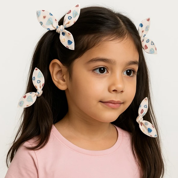 Tavşan Kulak Lastikli Toka 4 Adet - Resim 8