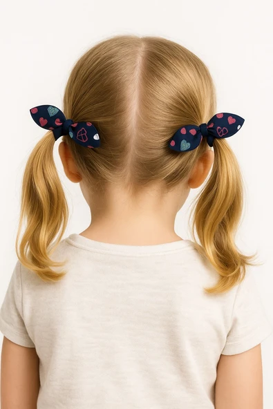 Tavşan Kulak Lastikli Toka 4 Adet - Resim 2