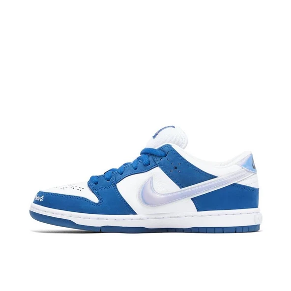 NIKE SB DUNK LOW X BORN X RAISED WHITE BLUE - Resim 2