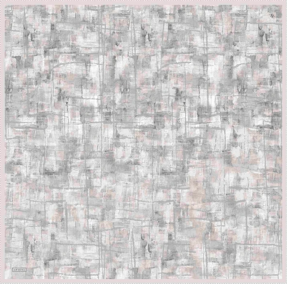 Monogram Desenli Saf İpek Sura Eşarp 9339 81 - 4