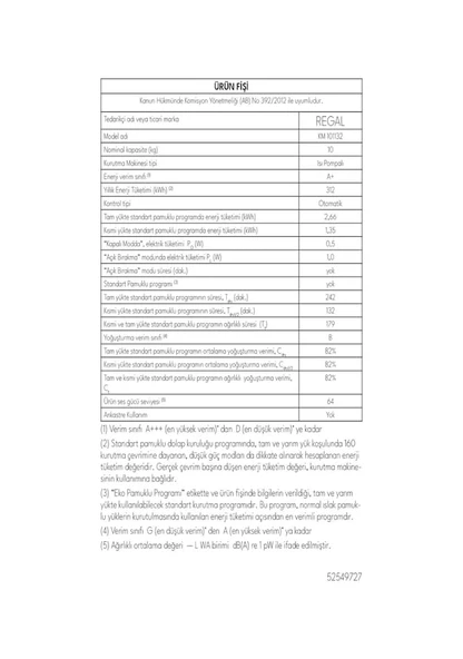 Regal KM 101132 10 kg Çamaşır Kurutma Makinesi - 3