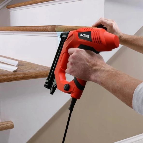 KOBB KBZ90 15-25mm Zımba ve 15-32mm Profesyonel Çivi Çakma Makinesi + 3000 adet Yedek Zımba ve Çivi - Resim 4