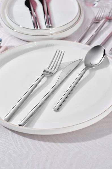 Kendo 84 Parça 12 Kişilik Premium Kutulu Çatal Kaşık Bıçak Takımı - 4