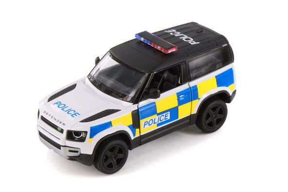 Kinsmart Land Rover Defender Polis Aracı Diecast Model Araba Çek Bırak Özellikli Lisanslı Ürün ürün görseli