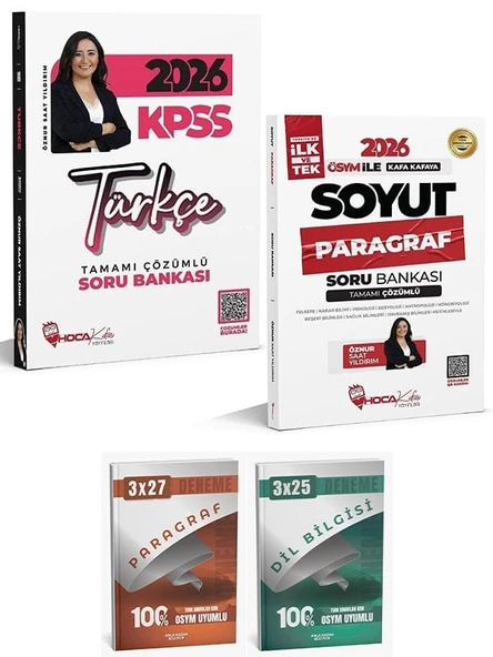 Anla Kazan + Hoca Kafası 2026 KPSS Türkçe + Paragraf Soyut Soru Bankası 2 li Set - Öznur Saat Yıldırım Anla Kazan + Hoca Kafası Yayınları ürün görseli 1