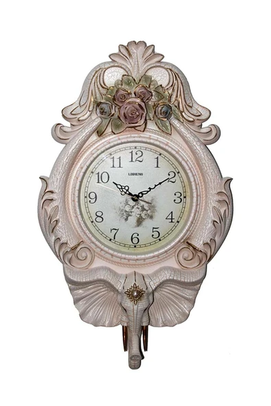 Duvar Saati Fil Temalı Büyük Polyester Saat Ack No.2 40 x 67 cm - Resim 4