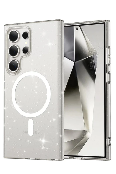 Samsung Galaxy S24 Ultra Kılıf Glow Magsafe Kapak - Şeffaf ürün görseli
