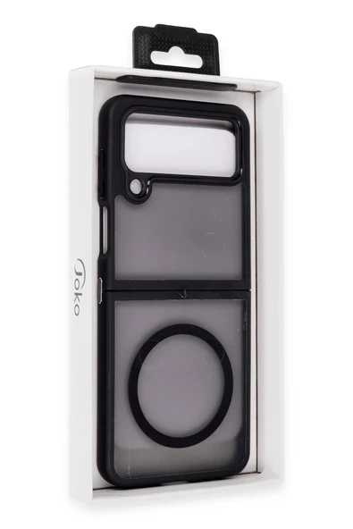 Samsung Galaxy Z Flip 4 Kılıf Blur Fold Magsafe Kapak - Mat Siyah - 2