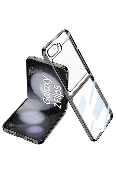 Samsung Galaxy Z Flip 5 Kılıf Fold Element Kapak - Siyah - 1