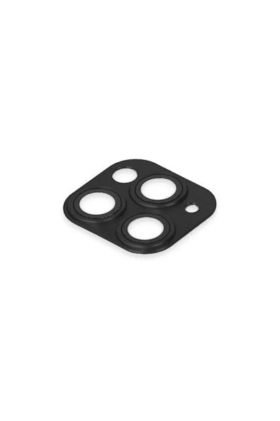 iPhone 11 Pro Max Pers Alüminyum Kamera Lens - Siyah - 4