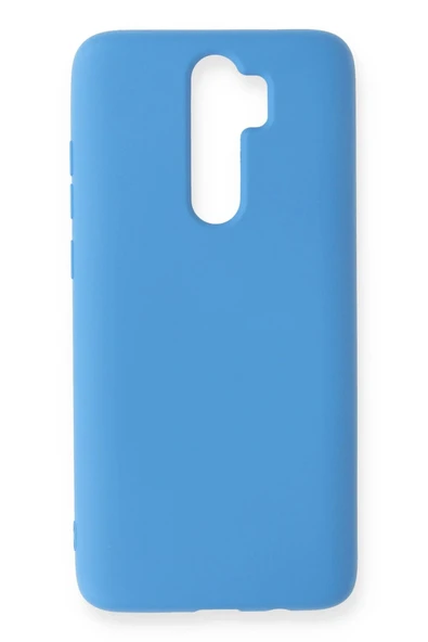 Xiaomi Redmi Note 8 Pro Kılıf Nano içi Kadife Silikon - Mavi - 1