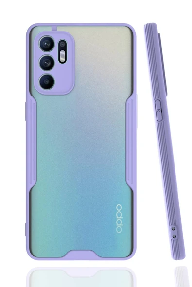 Oppo Reno 6 Kılıf Platin Silikon - Lila ürün görseli
