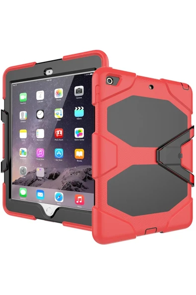 iPad 5 Air 9.7 Kılıf Griffin Tablet Kapak - Kırmızı - 5