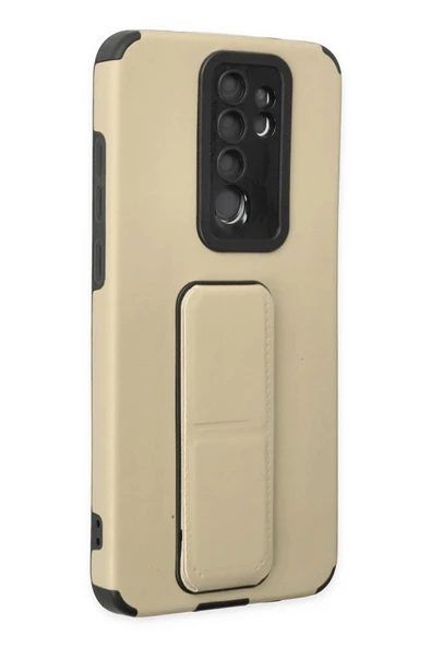 Xiaomi Redmi Note 8 Pro Kılıf Mega Standlı Silikon - Gold - 2