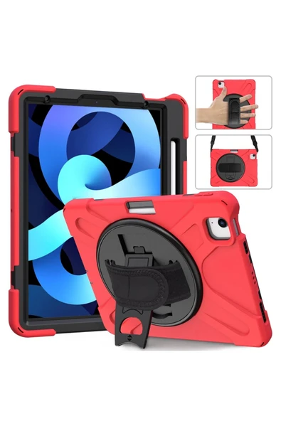 iPad Pro 11 (2020) Kılıf Amazing Tablet Kapak - Kırmızı - 3