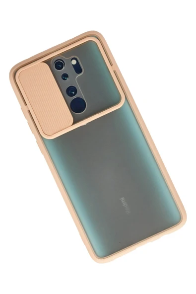 Xiaomi Redmi Note 8 Pro Kılıf Palm Buzlu Kamera Sürgülü Silikon - Pembe - 3
