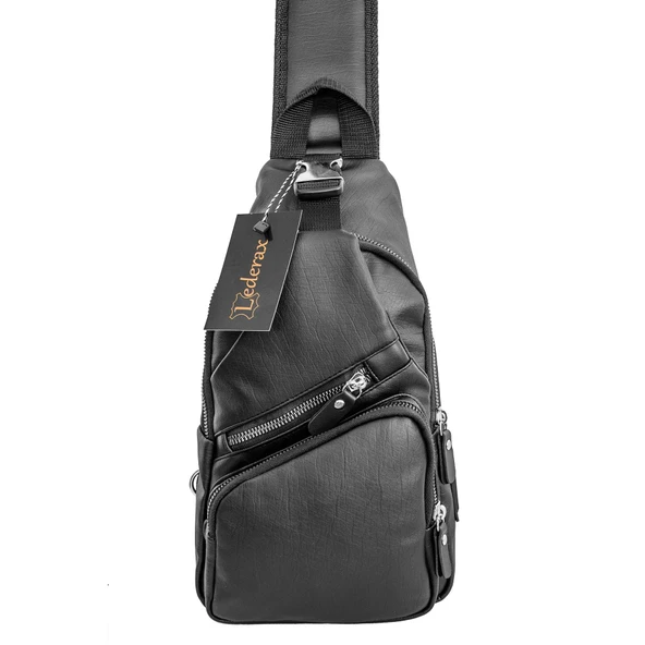 Lederax Ld177 Yıkama Deri Çift Taraf Askılı Göğüs Çantası Bodybag - 3
