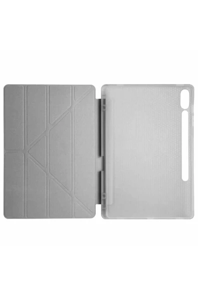 Samsung Galaxy X510 Tab S9 FE 11 Kılıf Kalemlikli Mars Tablet Kılıfı - Koyu Gri - 4